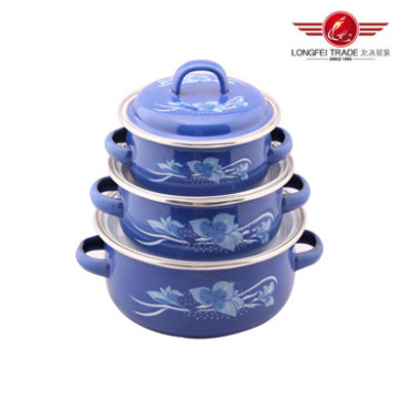 3PCS Enamel Casserole Pot Set (671EDB)